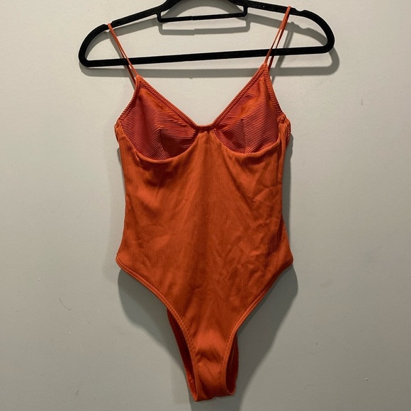 Topshop Orange Bodysuit Size 8 - Picture 4 of 11